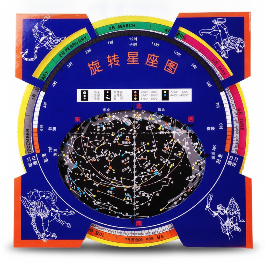Carte du ciel rotative des constellations