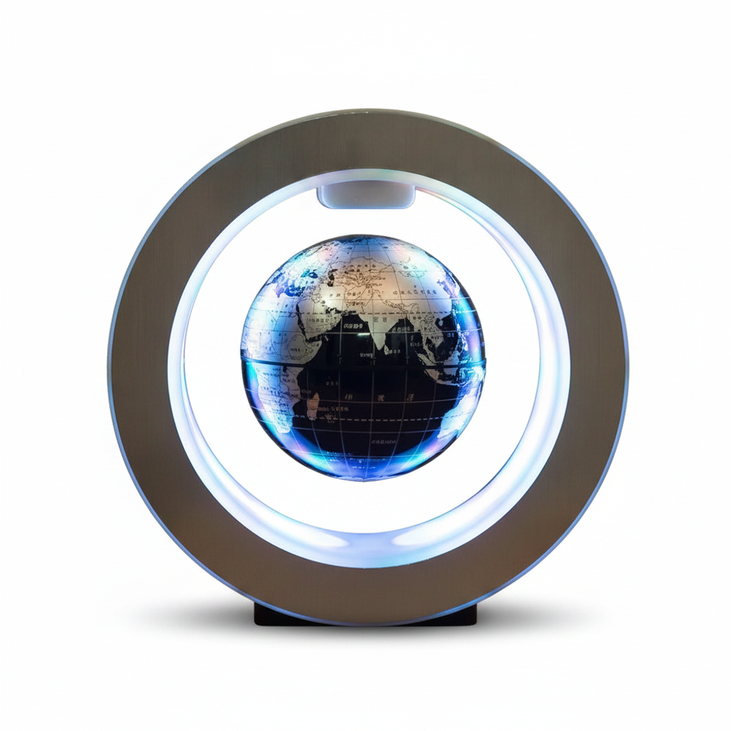 Globe terrestre à lévitation magnétique lumineux