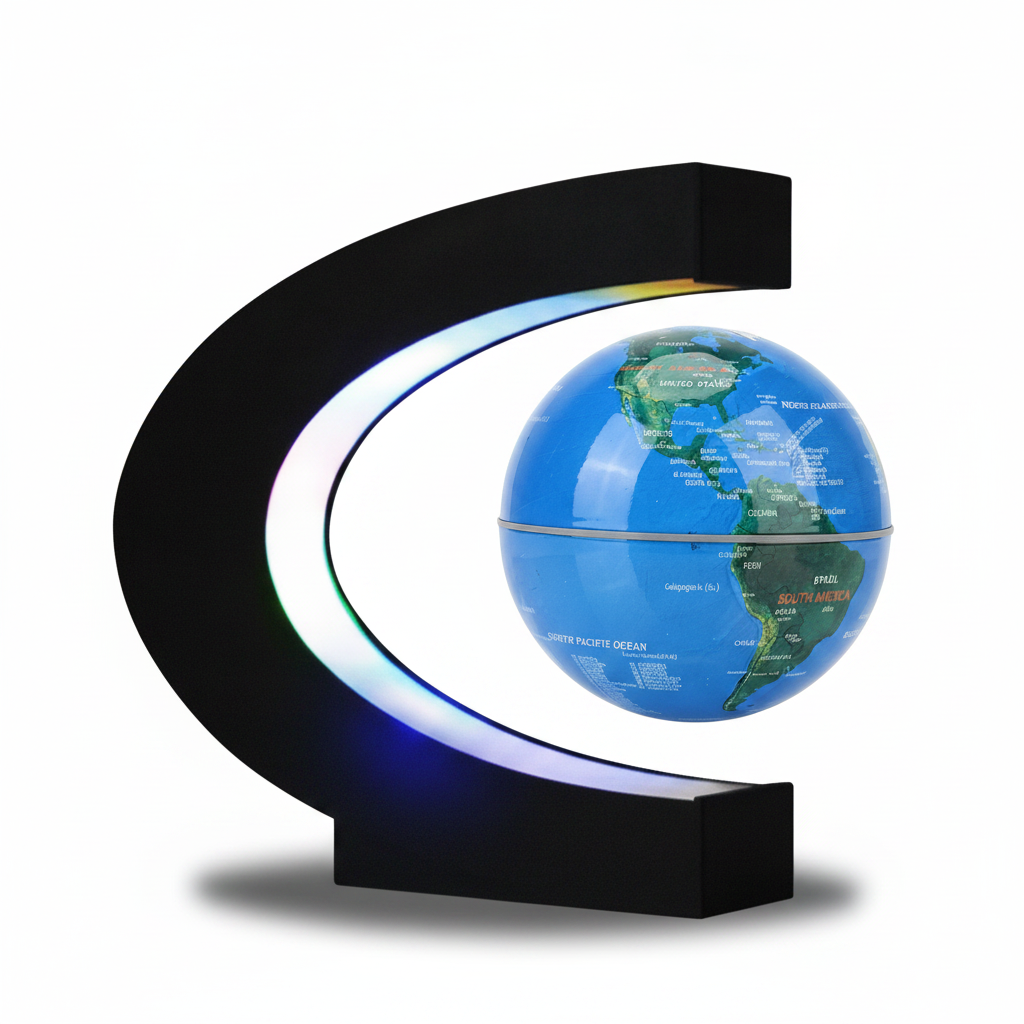 Globe terrestre lumineux à lévitation magnétique